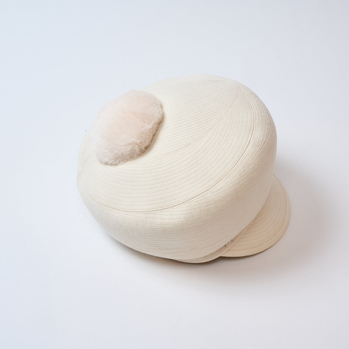 Wool newsboy cap all stitch