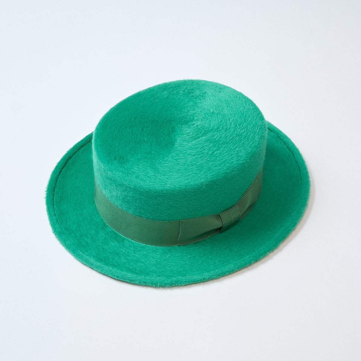 Rabbit fur boater hat
