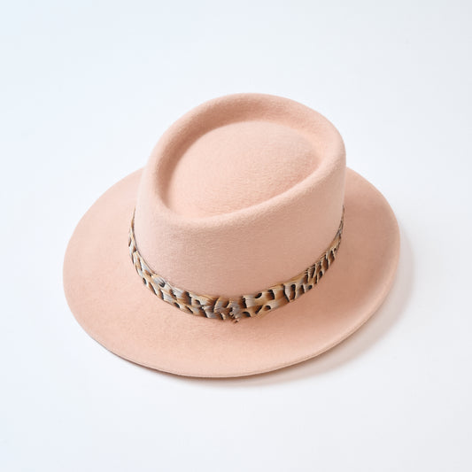Felt hat (with mountain quail feathers)