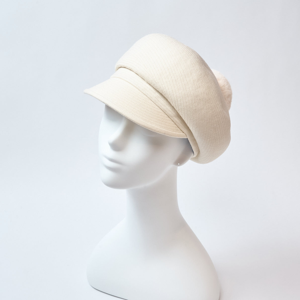 Wool newsboy cap all stitch