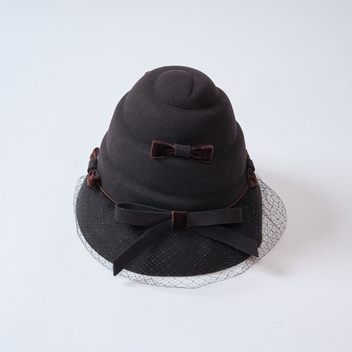 貝がらリボンHat こげ茶