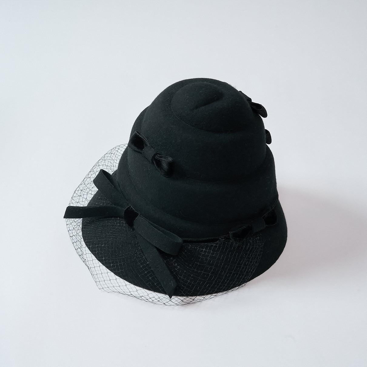 貝がらリボンHat クロ