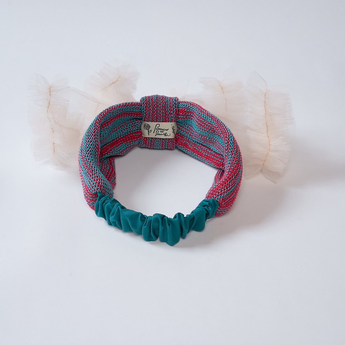 Knit frilly hair band