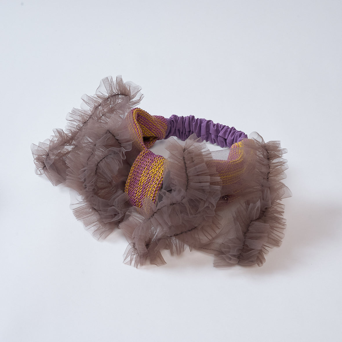 Knit frilly hair band