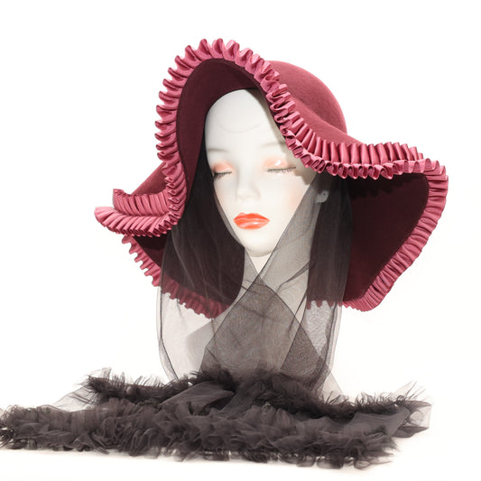 サテンプリーツキャペリン