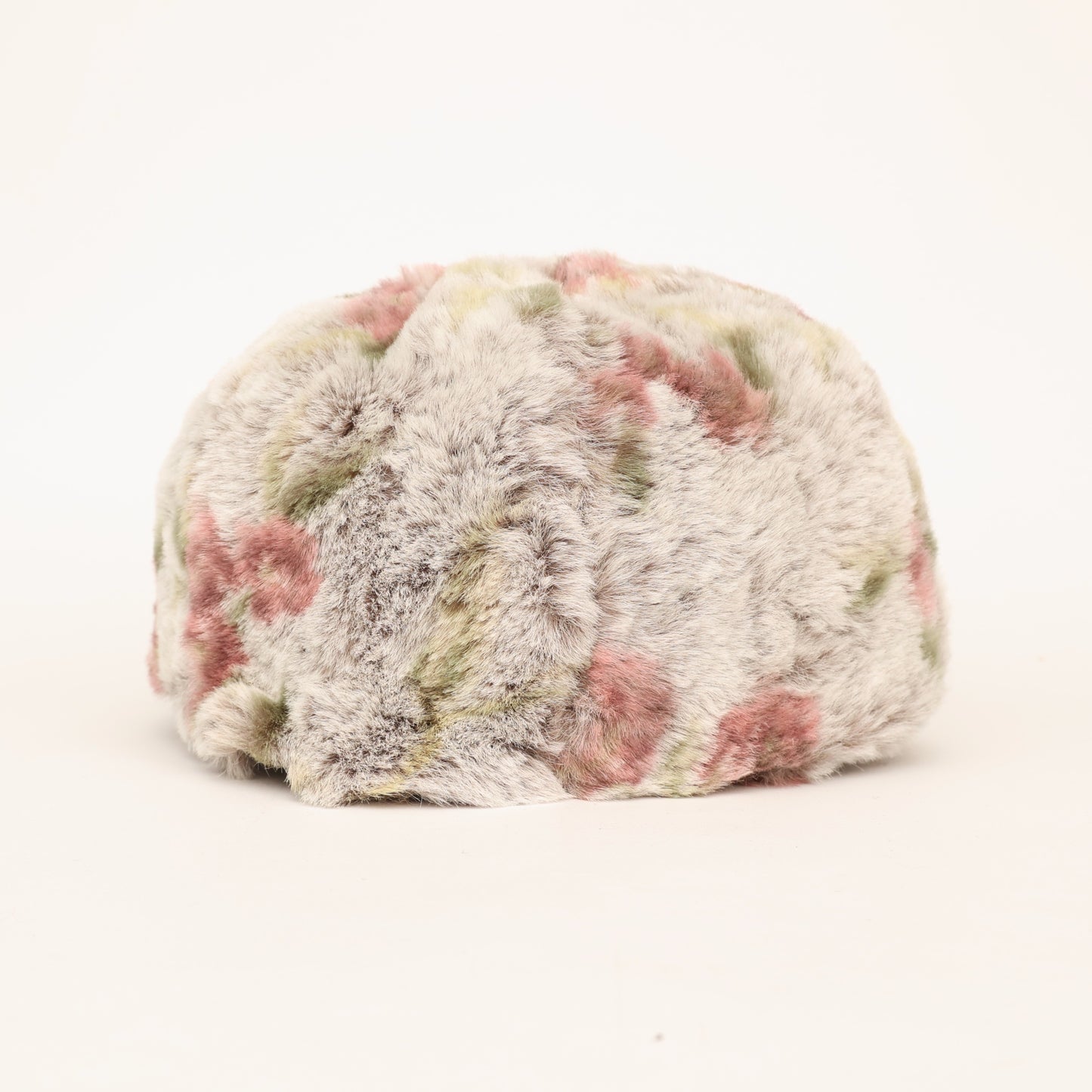 Floral fur cap