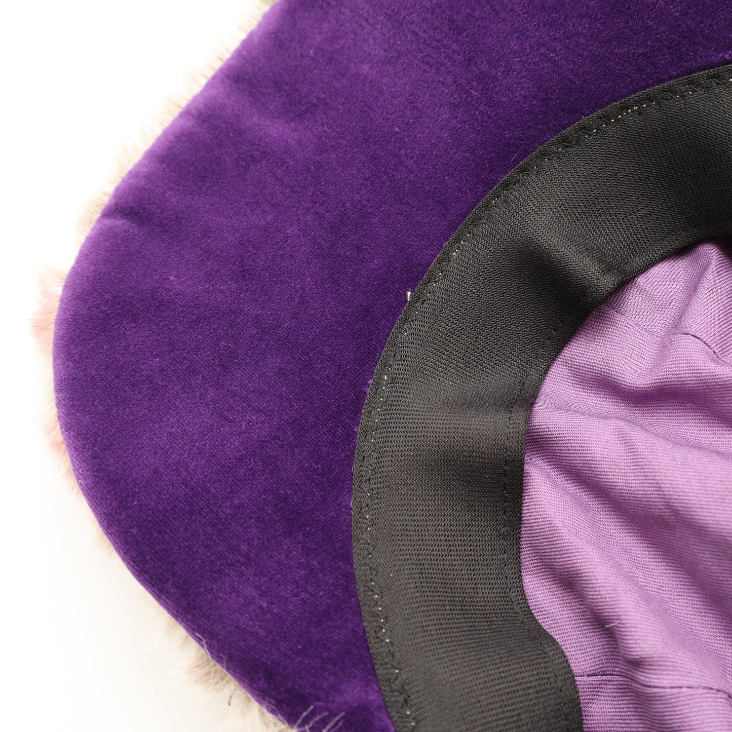 Floral fur cap
