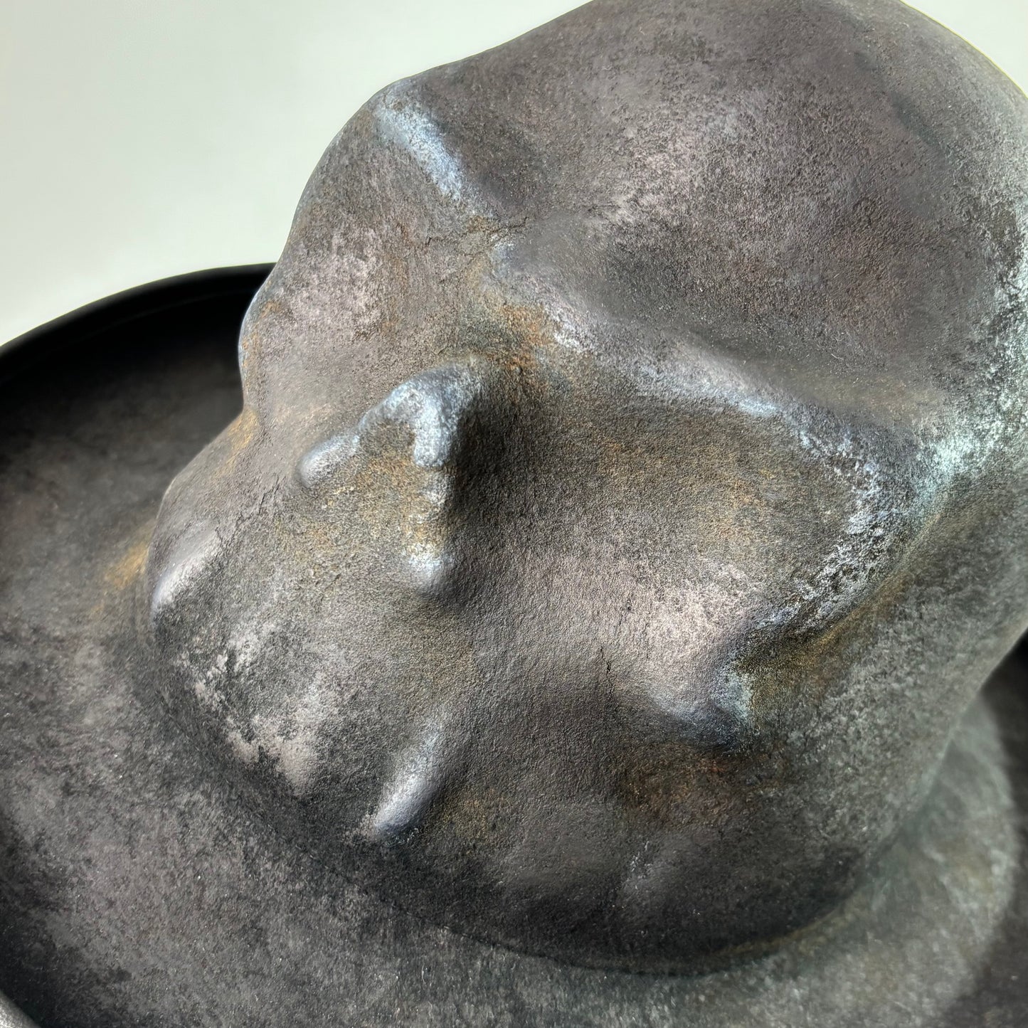 Leather piping skull hat
