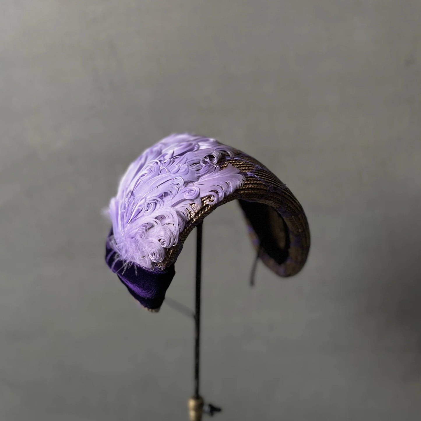 Feathers & ribbon & veil alice band