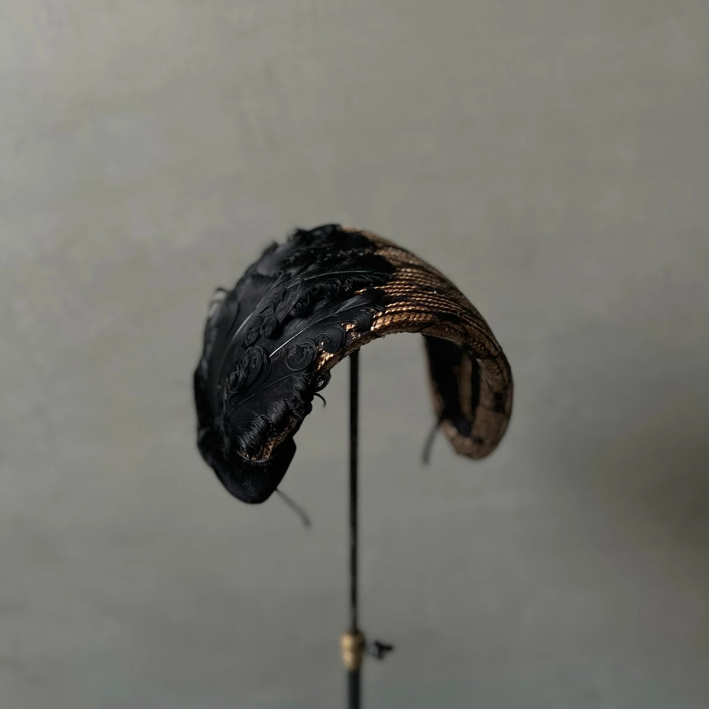 Feathers & ribbon & veil alice band