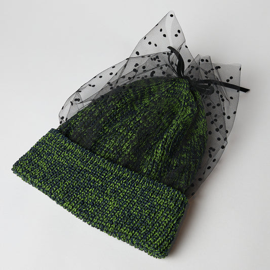 綿ギマドットチュールニット帽