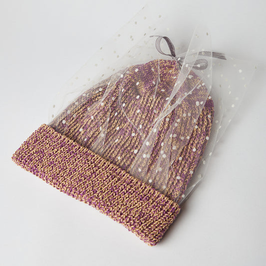 綿ギマドットチュールニット帽