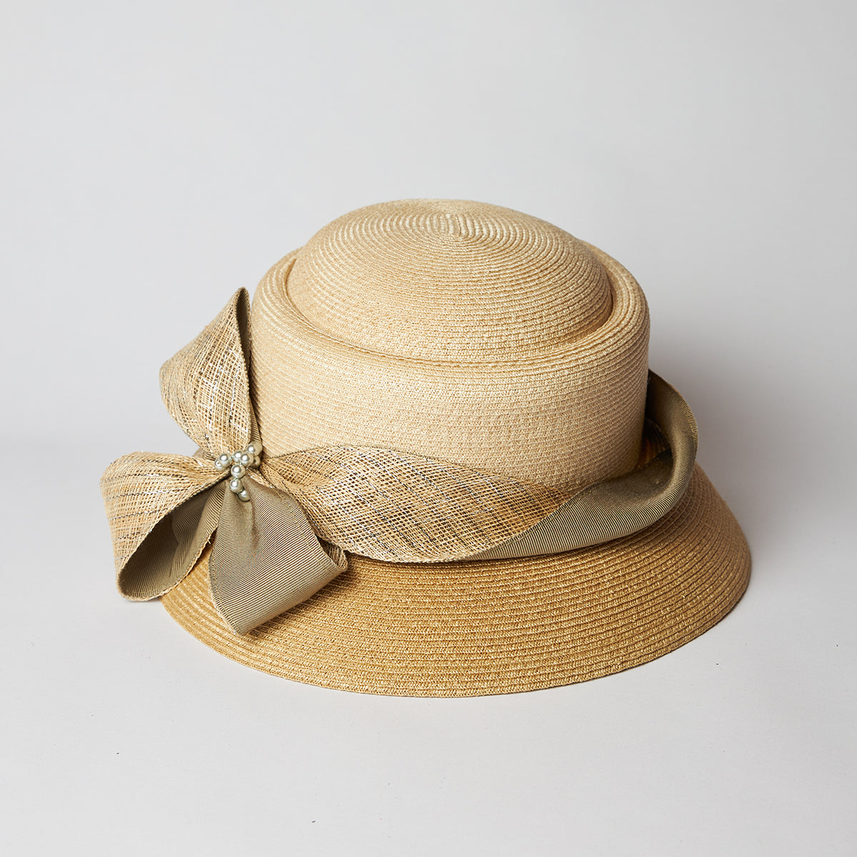 ラメリボン麻ハット