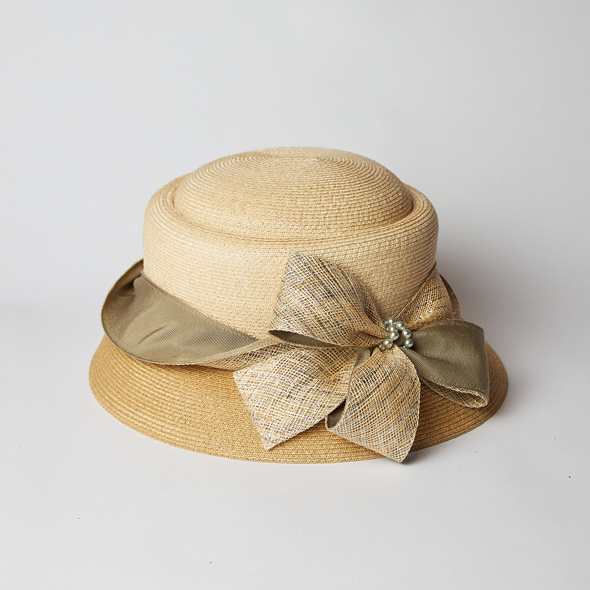 ラメリボン麻ハット