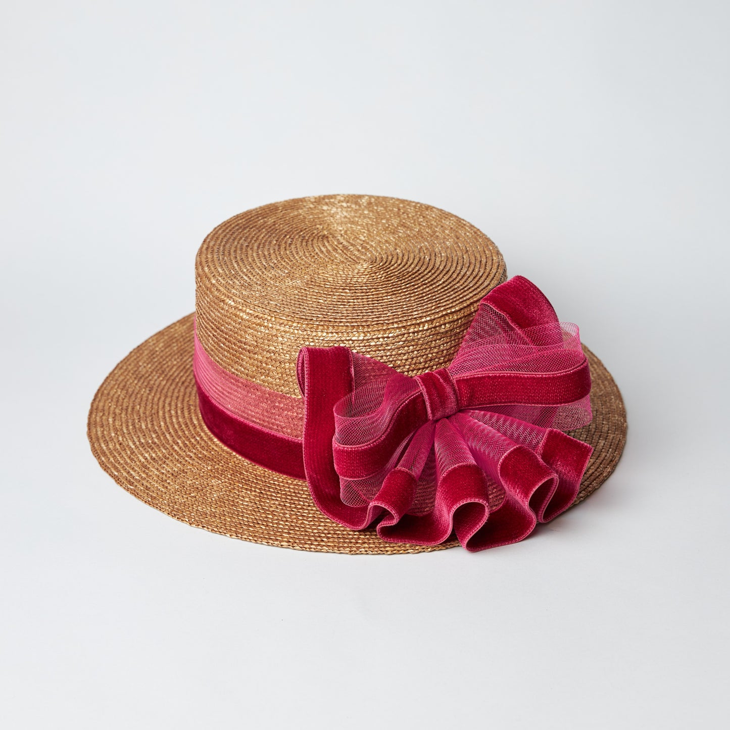 Plump flill straw canotier
