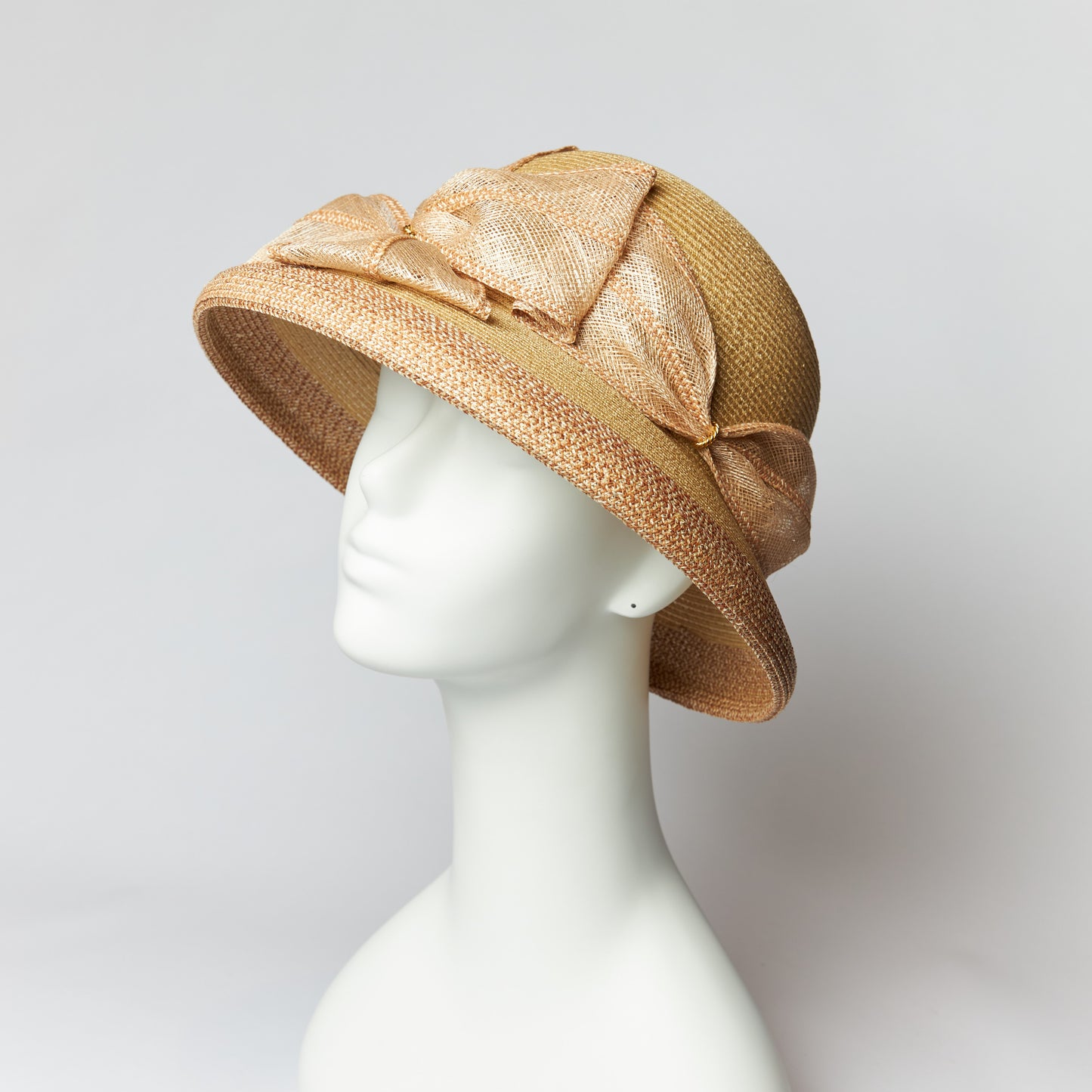 リボン飾り麻カサブランカ