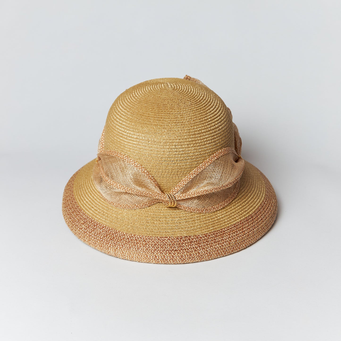 リボン飾り麻カサブランカ