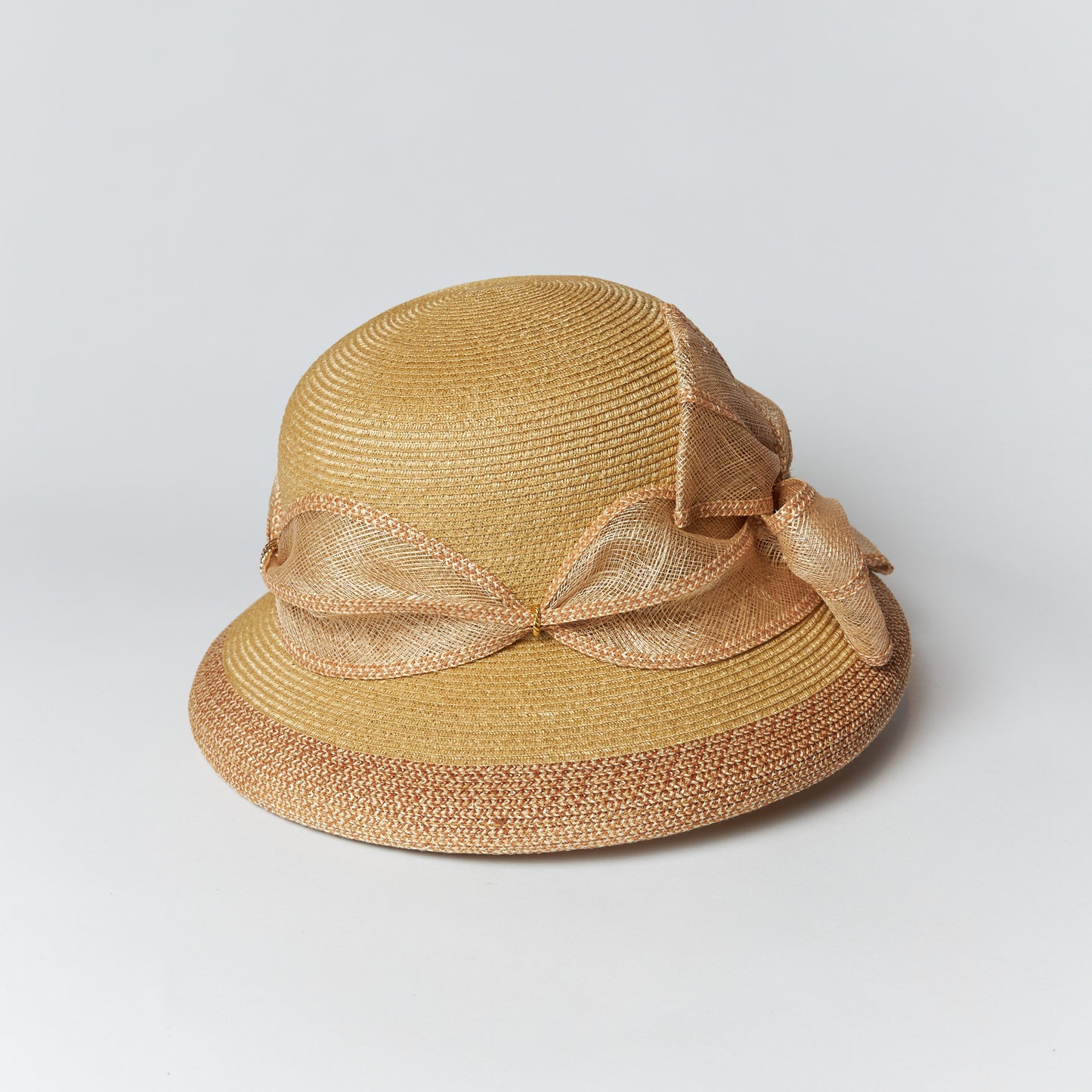 リボン飾り麻カサブランカ