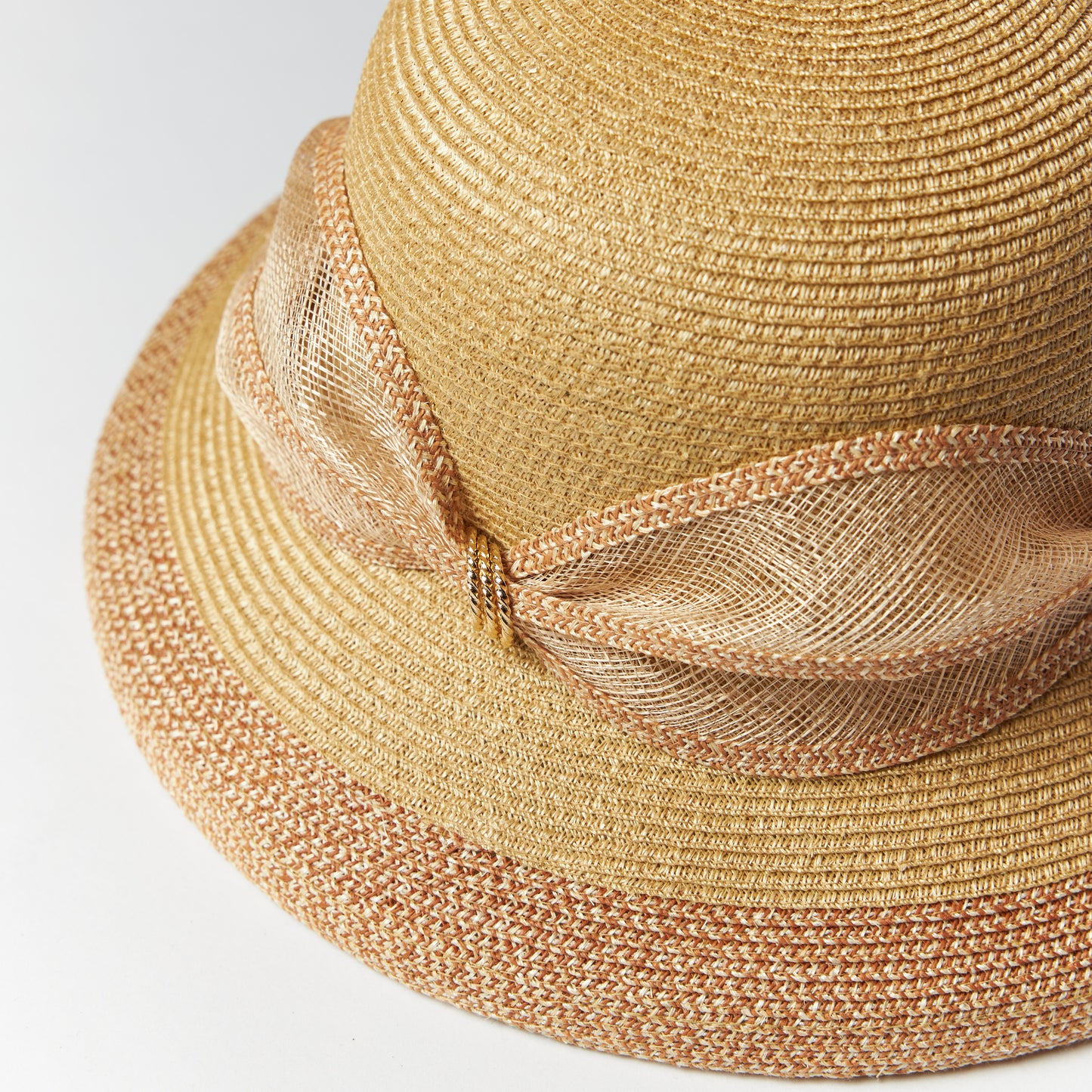 リボン飾り麻カサブランカ