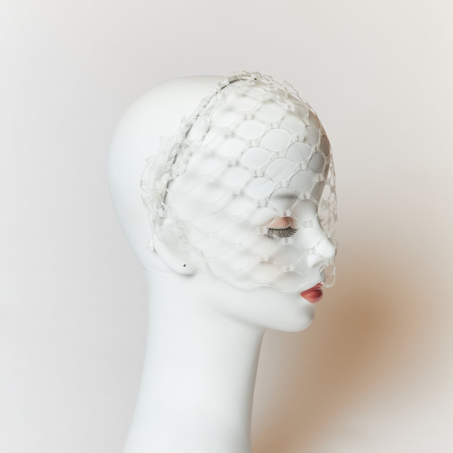 Honeycomb Veil headband(White)