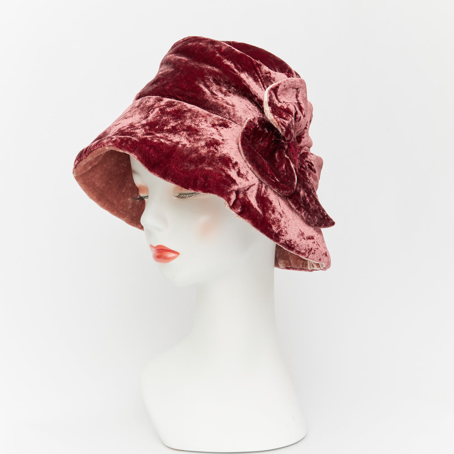 シルクベルベット花クロシェ