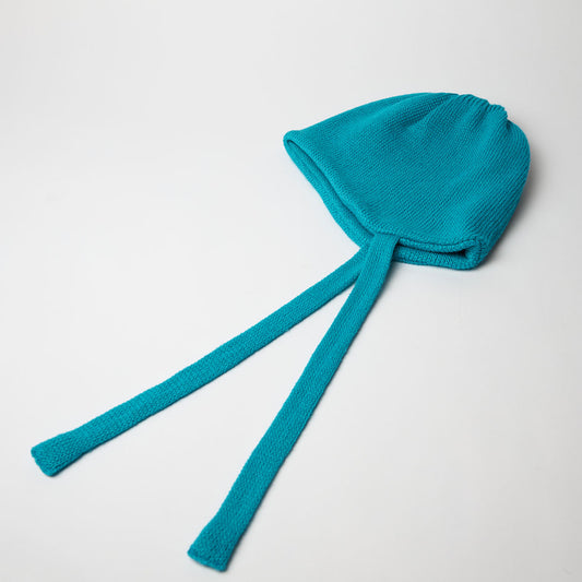 ニットシェルパキャップ ブルー