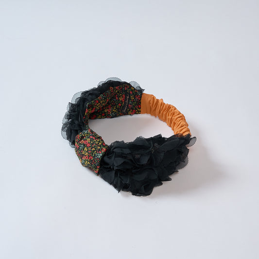 Flower ruffle hairband