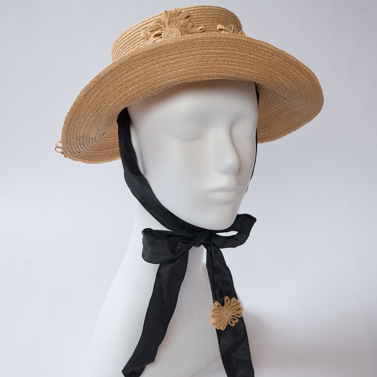 Thin Raffia Flower Hat