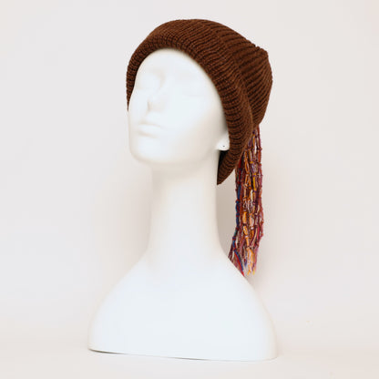 L-007932 Maron fringe knit cap