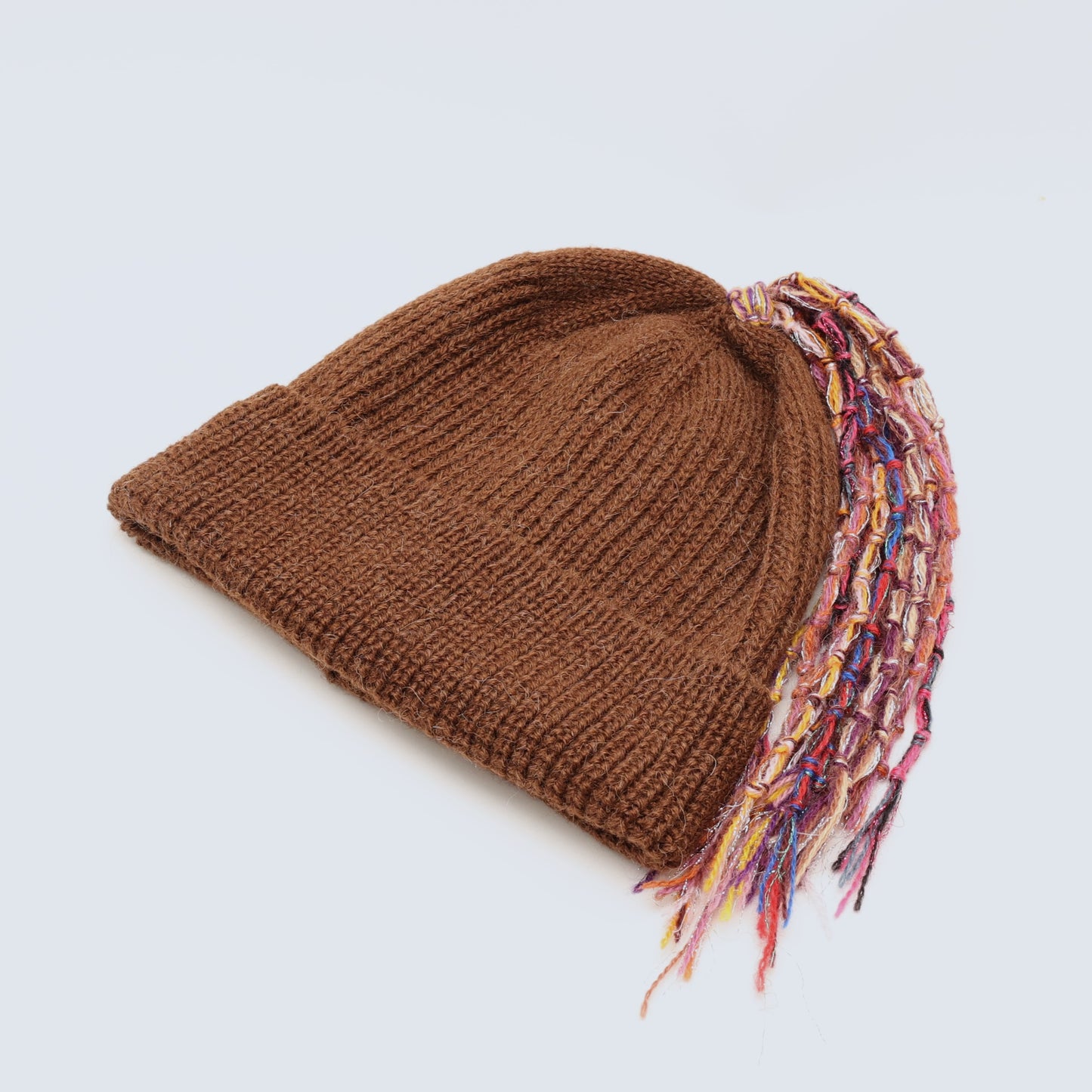 L-007932 Maron fringe knit cap