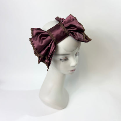 サテンリボンヘアーバンド