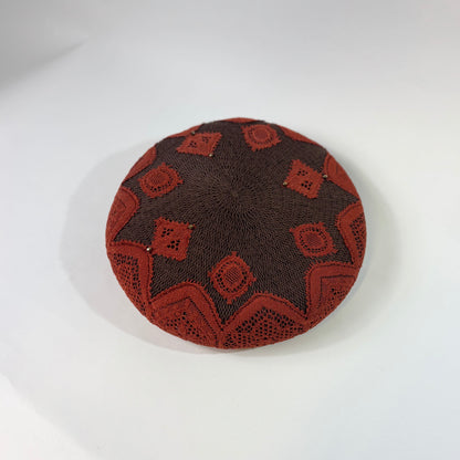 ジャガードレース飾りベレー