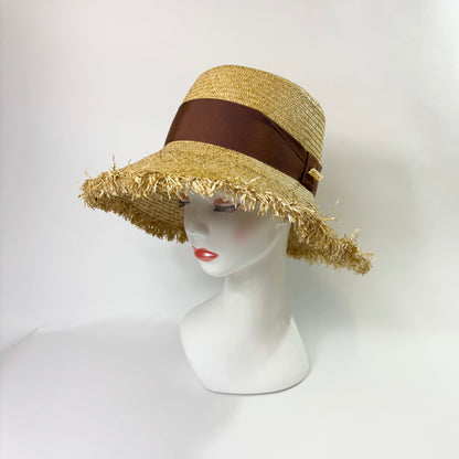 RAFFIA UNEVEN HAT