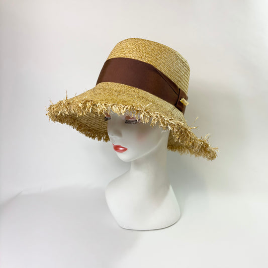 RAFFIA UNEVEN HAT