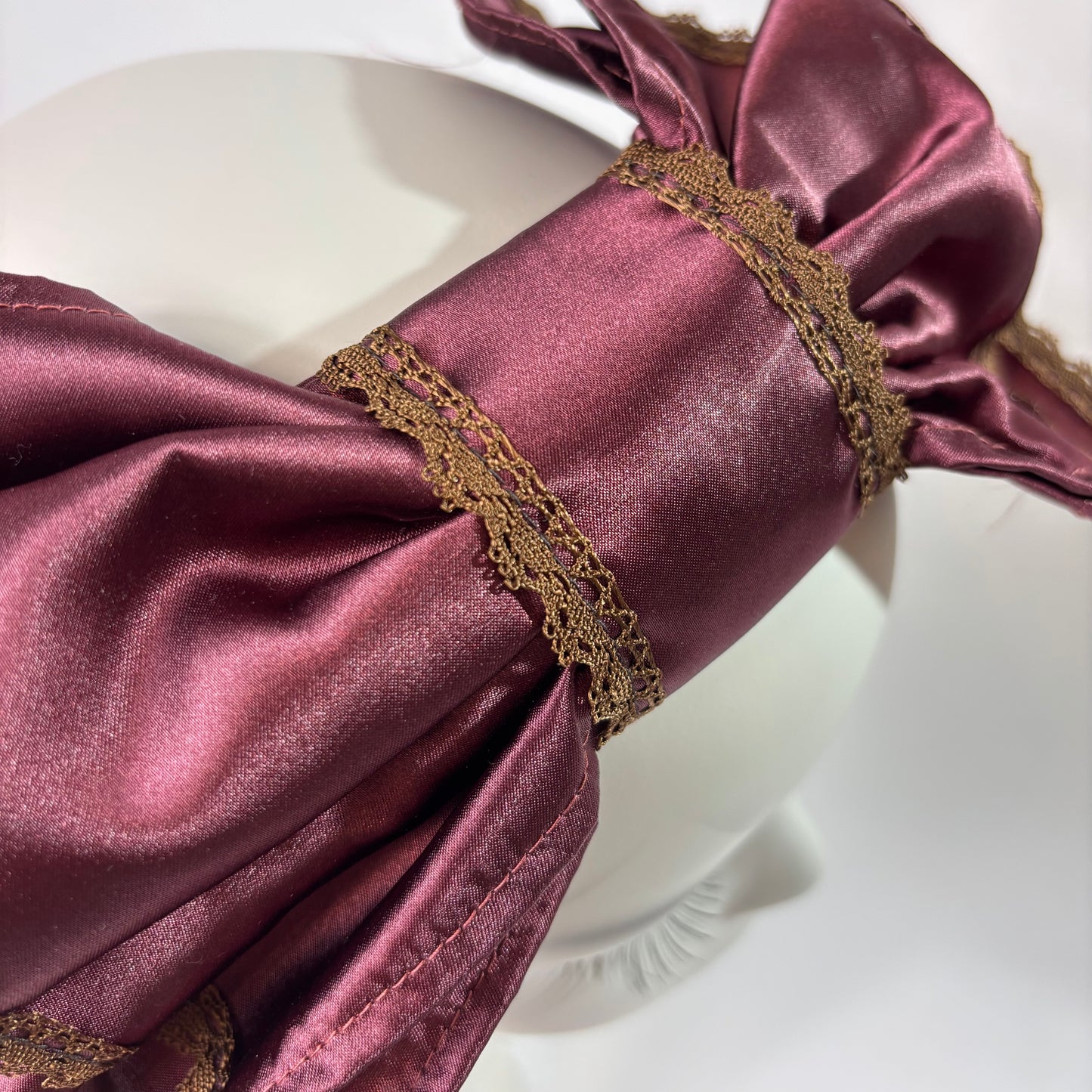 サテンリボンヘアーバンド