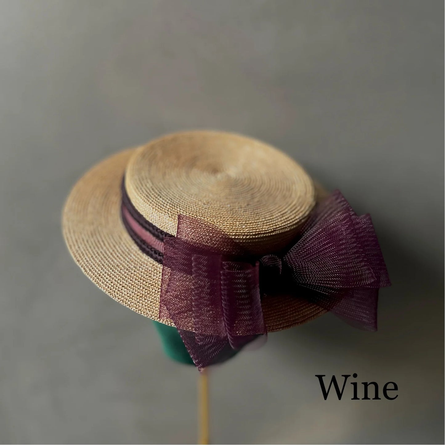 Extra fine straw mini canotier
