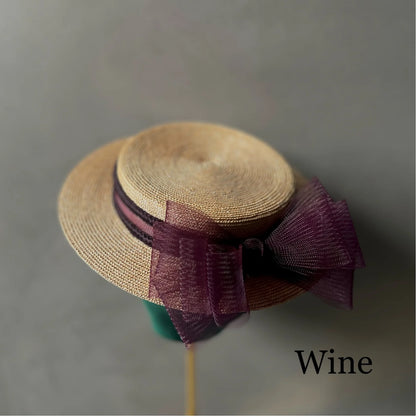 Extra fine straw mini canotier