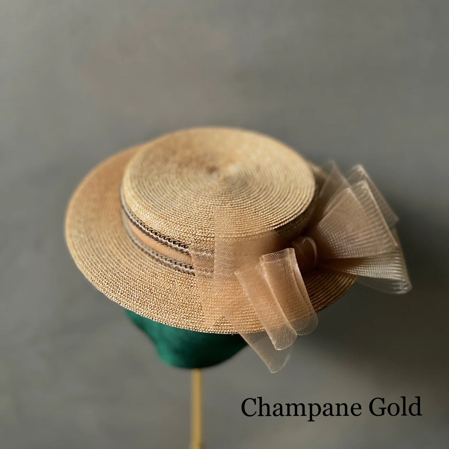 Extra fine straw mini canotier