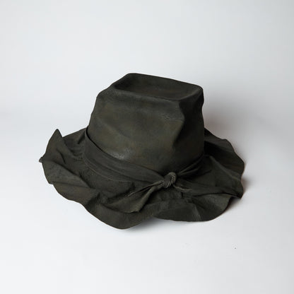 Charcoal crumpled clush hat