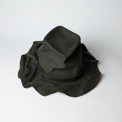 Charcoal crumpled clush hat