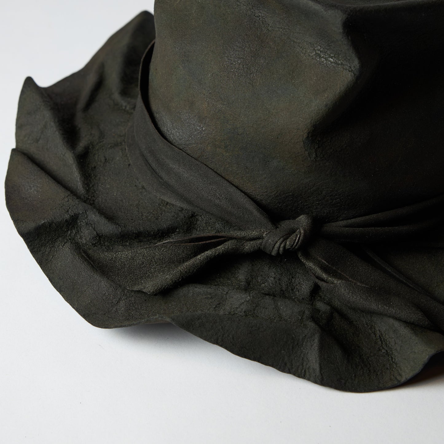 Charcoal crumpled clush hat