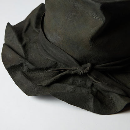 Charcoal crumpled clush hat